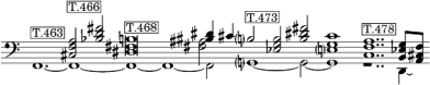 harmonische Schritte des Df-Anfangs T463-48