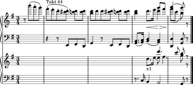 Beethoven, op. 26, Nr. Takt 44