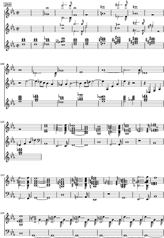 Bruckner Vierte Sinfonie, erster Satz, Höhepunkt der Durchführung, Auszug