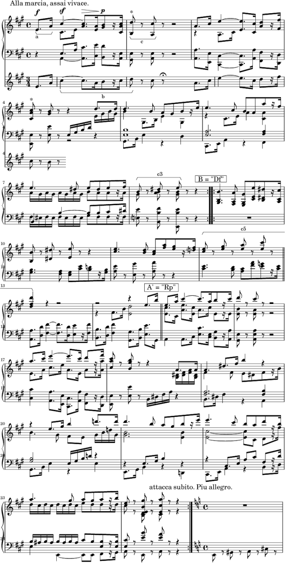 Beethoven, a-moll-Quartett op. 32, Alla Marcia, assai vivace