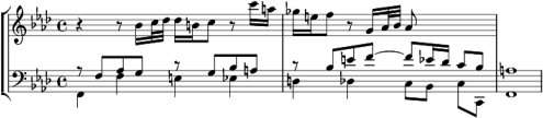 J.S. Bach, Sinfonia f-moll BWV 795, kontrapunktischer Verband