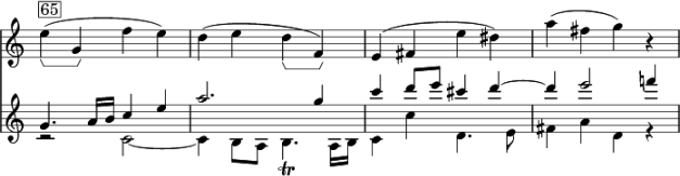Fallende Sexte im Bruckner, Dritte Sinfonie, Finale, Gesangsthema