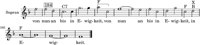 Mendelssohn, Schluss von "Wie der Hirsch schreit", Sopran